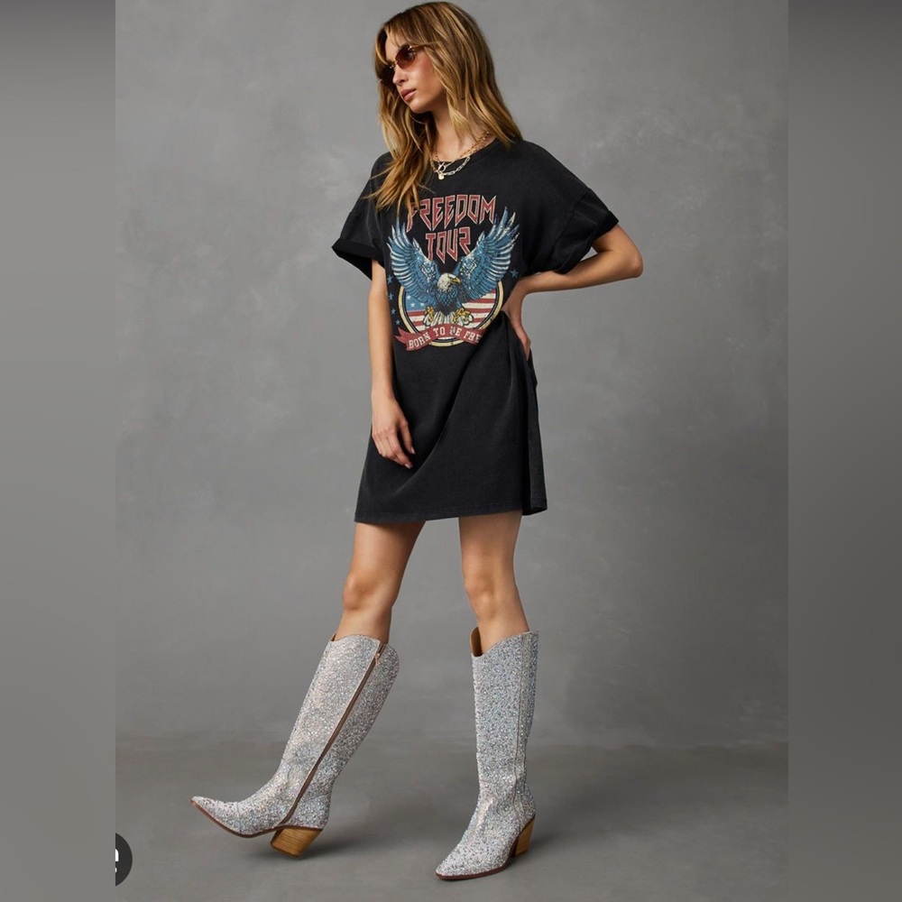 Born To Be Free Cotton Tshirt Dress